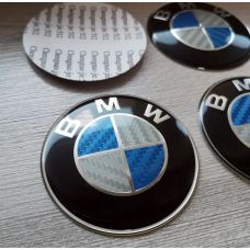 Наклейки на диски BMW  carbon (65 мм) 4шт 